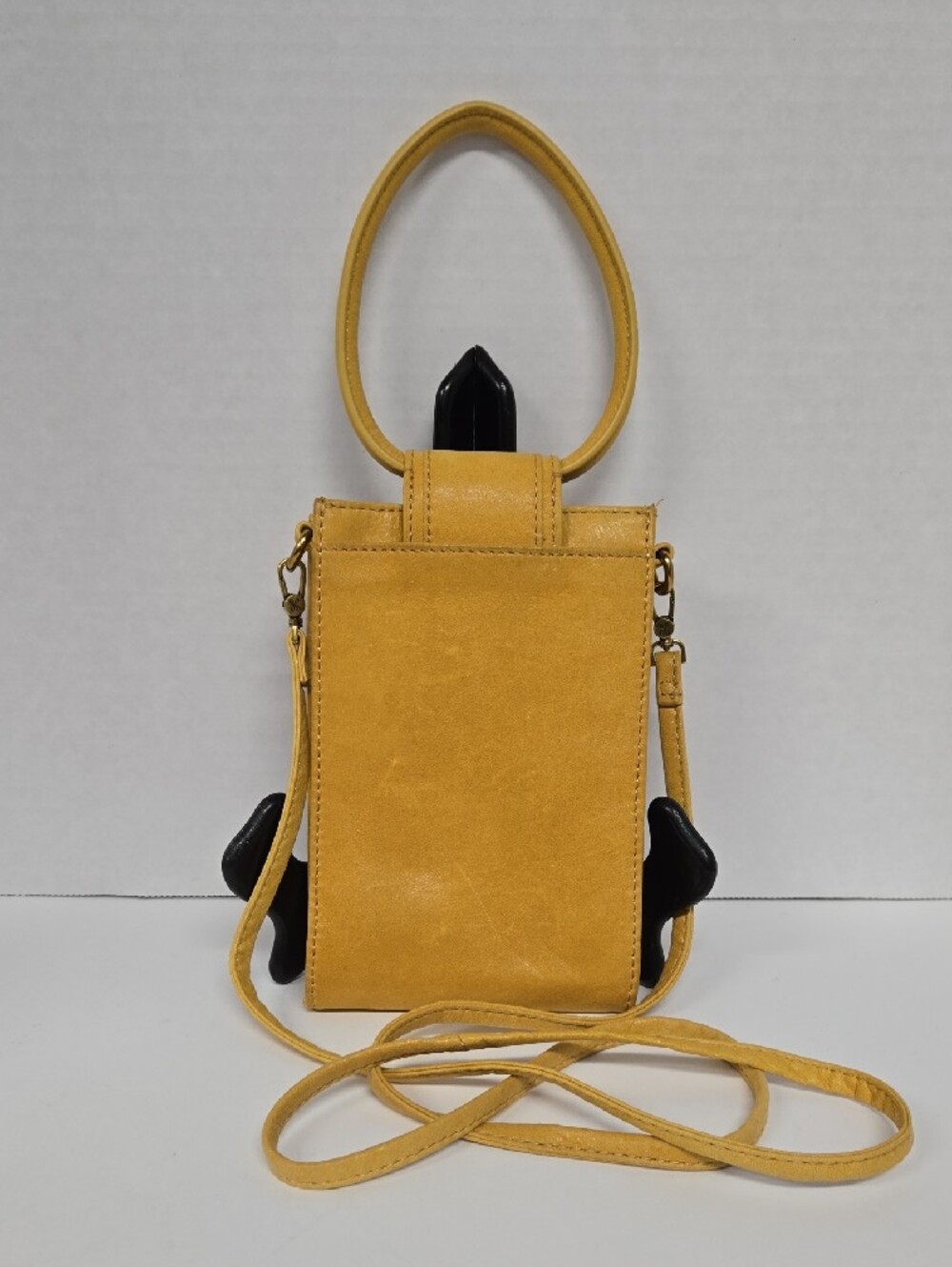 Hobo Yellow Leather Crossbody Phone Bag GUC 5"x7.25"x1.5" - Picture 2 of 10